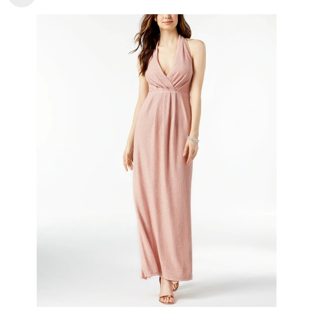 Betsy Adam's blush pink dress